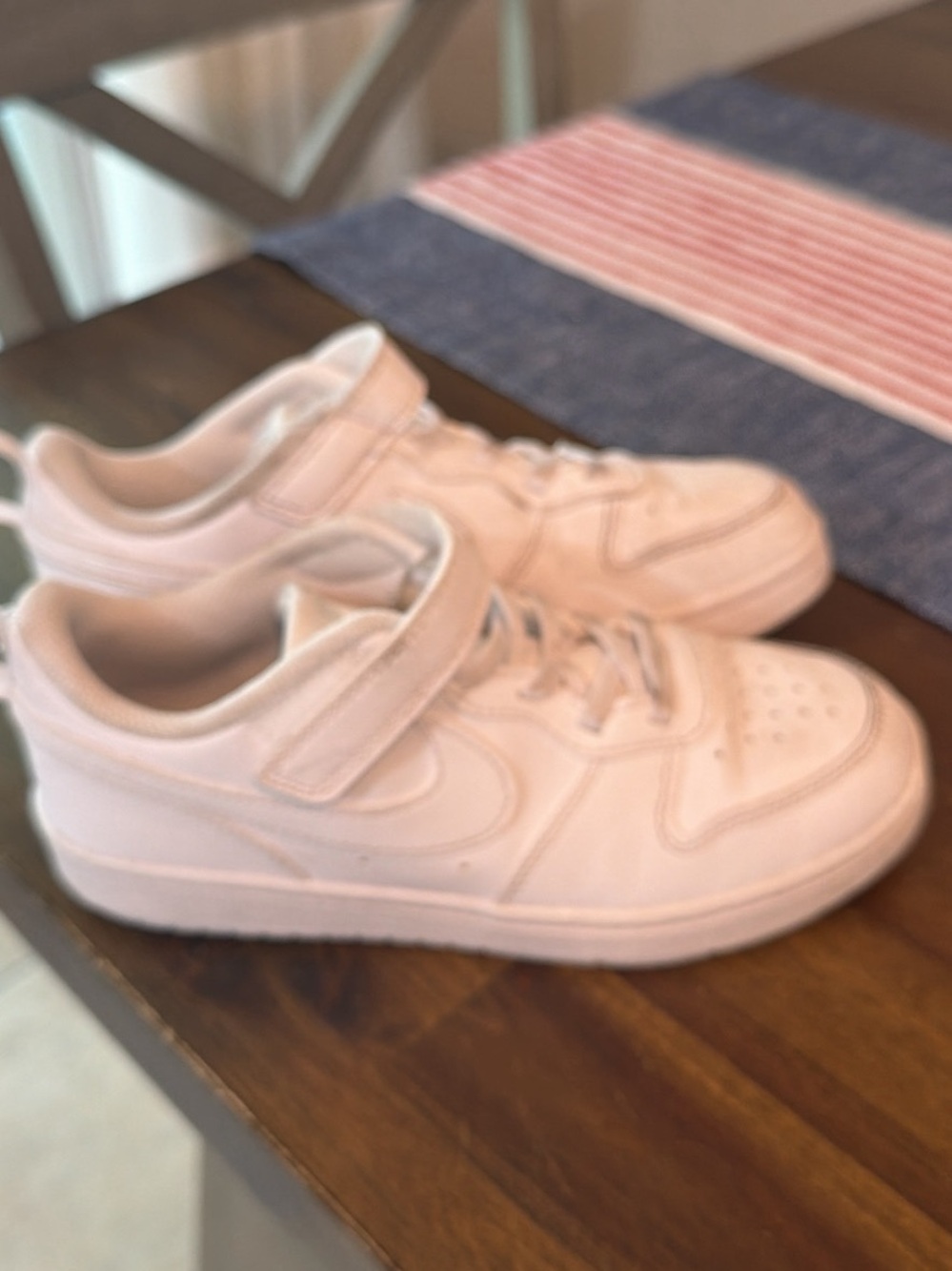 Nike Kids All-White Hook-and-Loop Sneakers